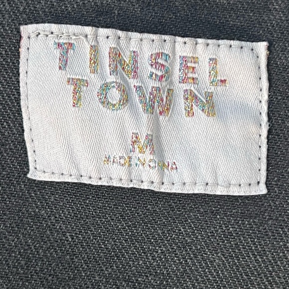 Tinsel Town denim dress Medium long sleeve full zip - Picture 10 of 12